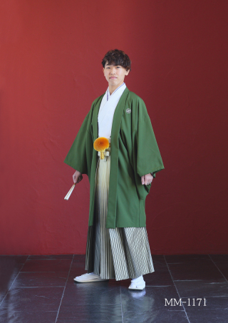 グリン×白　無地