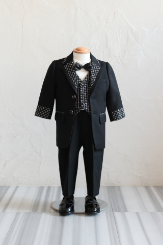 黒白格子ベスト