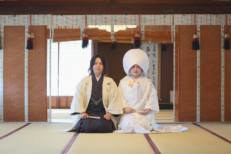 古式ゆかしく綿帽子スタイル!!