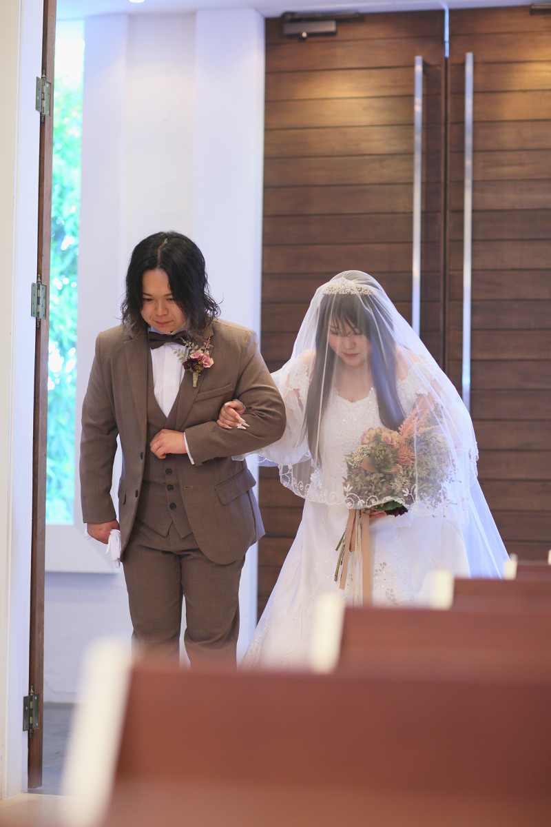 挙式シーンの撮影です