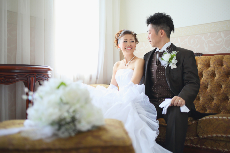 ブライズルームでのシーンから、撮影スタートです♪