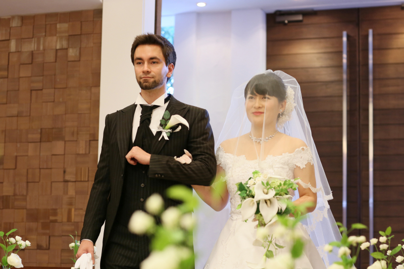 さぁ！　挙式シーンの撮影へ♪