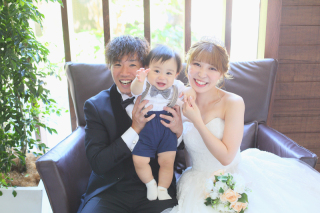 笑顔がいっぱい♪とってもかわいいファミリーフォトウェディング(^O^)／
