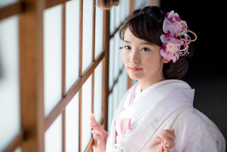 和装：打掛の掛け替え