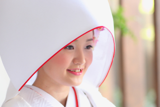 和装：綿帽子へのチェンジ