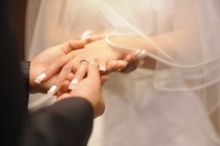 併設チャペルでの撮影(洋装：館内ロケーション撮影・アンティーク撮影のお客様)