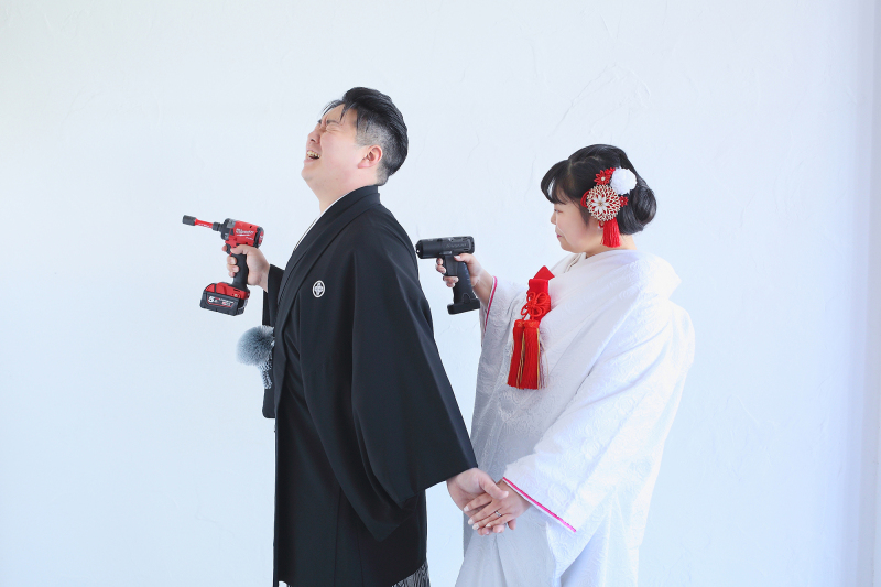 【和装2着+洋装2着 800カットデータ】チャペル&ハウススタジオ撮影 20頁写真集付き ~挙式シーン無料撮影~ 9~12月撮影