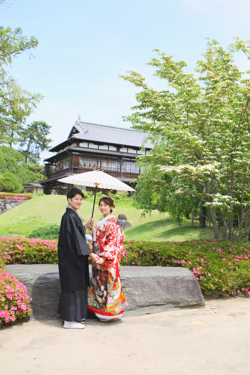 【日本庭園＆和室】和装1着《打掛追加料金ナシ◎》たっぷり90分撮影♡レタッチ済み300枚データ｜24頁アルバム込　6月撮影