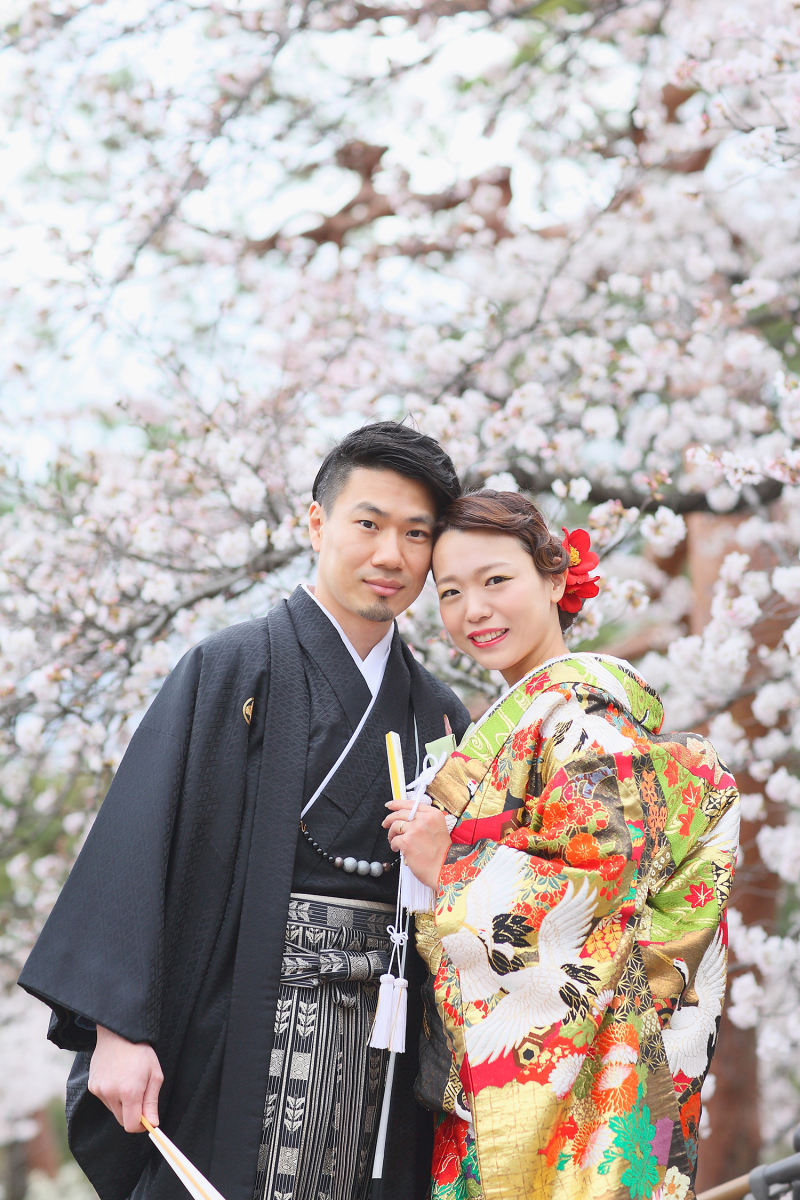 【早い者勝ち】桜＆臨江閣＆日本庭園｜和装1着《打掛追加料金ナシ◎》たっぷり90分撮影♡レタッチ済300枚データ｜24頁アルバム込