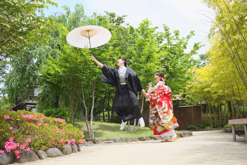 【日本庭園＆和室】和装1着《打掛追加料金ナシ◎》たっぷり90分撮影♡レタッチ済み300枚データ｜24頁アルバム込　6月撮影