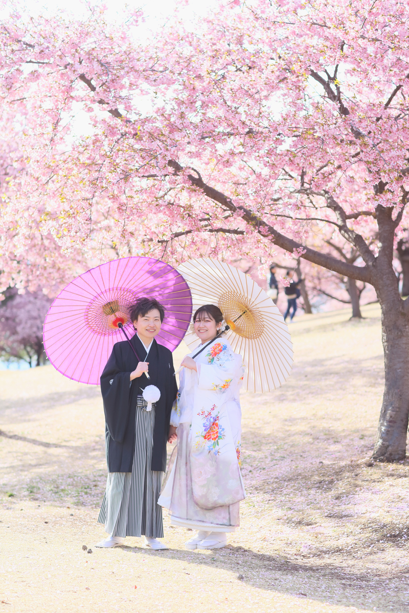 【桜プラン】【和装】300カット以上の全データ付き ~24頁フォトブックもセット♪ 打掛全品無料&肌着や足袋の用意も不要です~