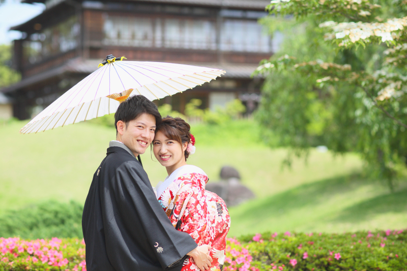【臨江閣＆日本庭園】和装1着《打掛追加料金ナシ◎》たっぷり90分撮影♡レタッチ済み300枚データ｜24頁アルバム込　3～5月撮影