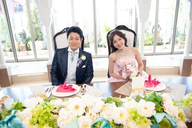 披露宴会場では