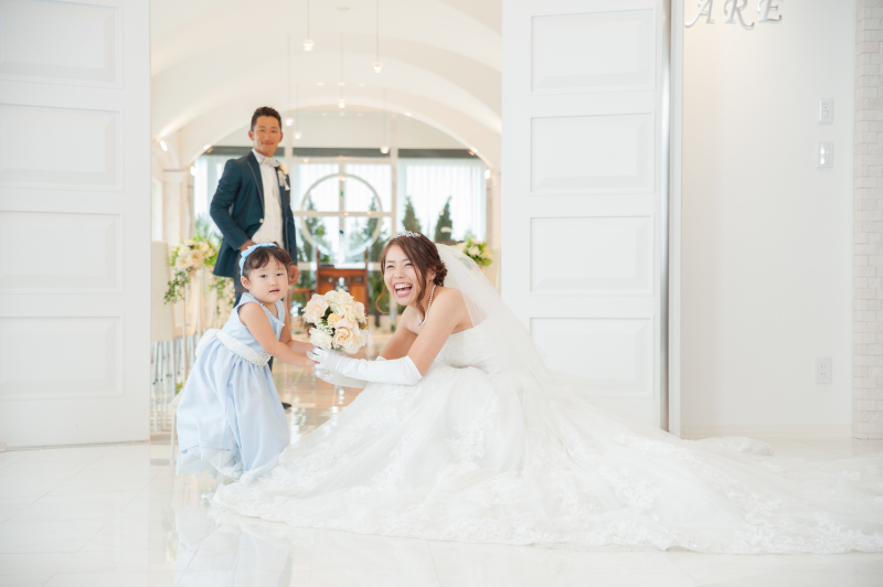 ブーケをどうぞ。