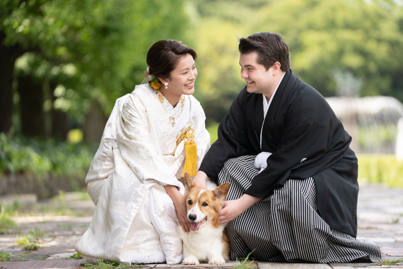 ワンちゃんに癒されて♡ロケーションウェディング