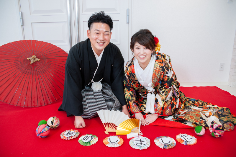 和装から撮影開始!