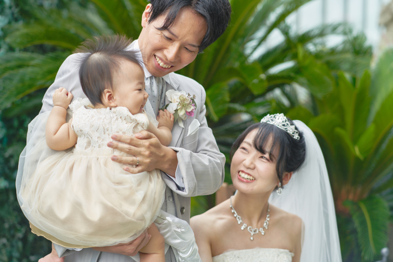 お子さんも一緒に♪パパママウェディング♡