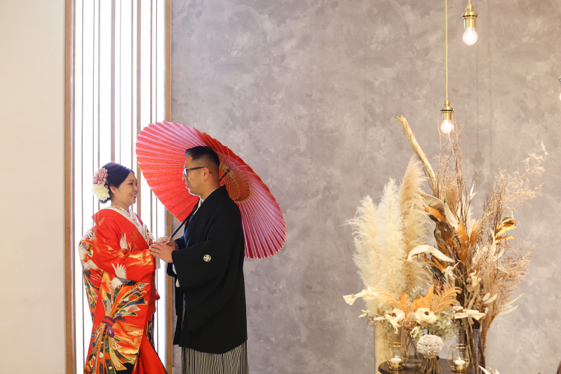 和装では番傘ショットも♪