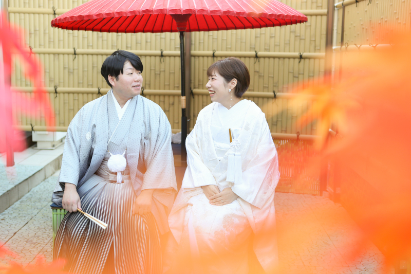 和装スタジオプラン♡隣接するテラスで庭園ショットも撮影♪