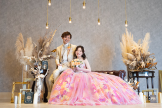 花柄ドレスが可愛い♡お子さんとご家族様も参加♪