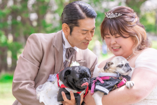 大切なワンちゃんとの撮影も♡和装洋装ロケーション撮影