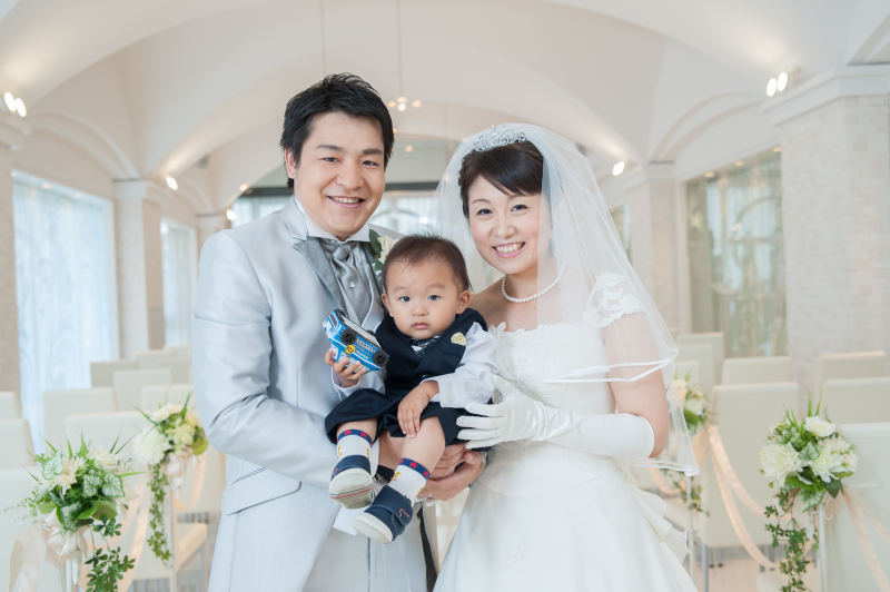【館内ロケーション撮影】お子様と笑顔のフォトウェディング