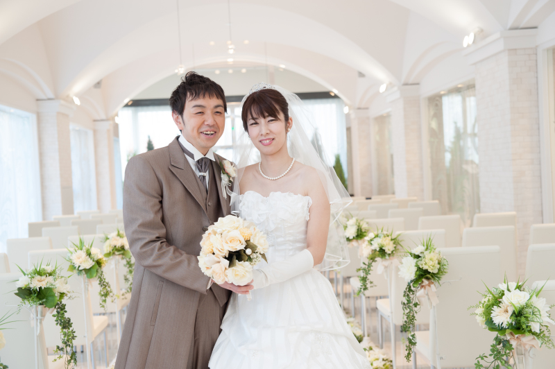 チャペルフォトもお二人で撮影