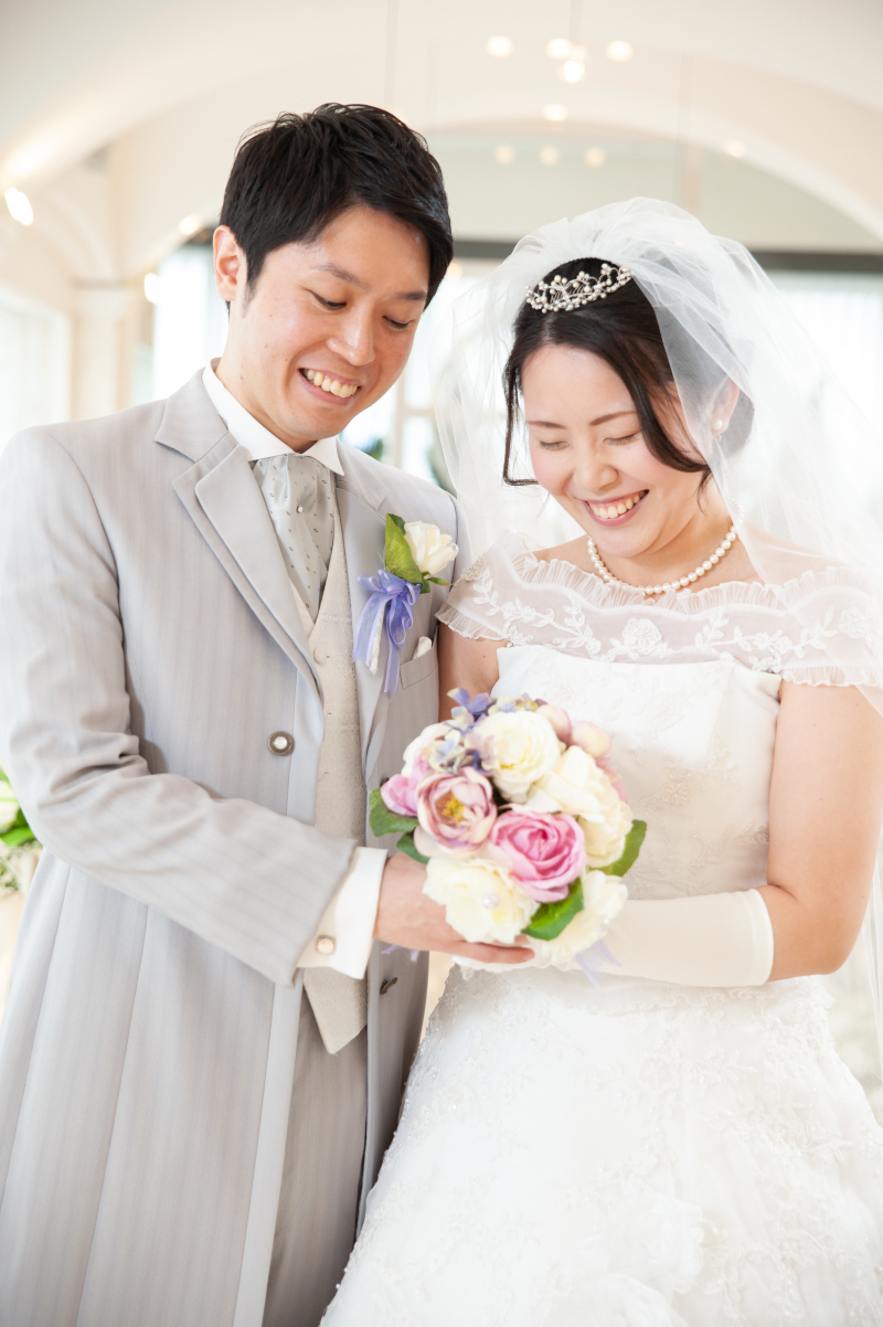 ブーケを見つめて