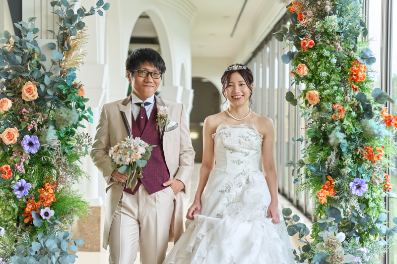 彩り豊かな花々と一緒に