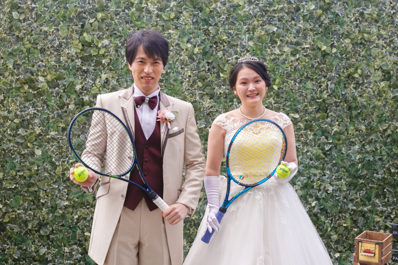 大好きなテニスを写真でも❤お二人にとって特別な一枚に。