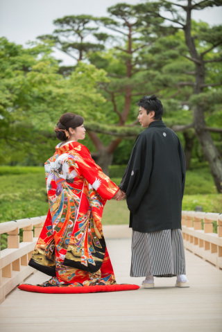 【和装ロケーションプラン】日本庭園とポピーに囲まれて・・・国営昭和記念公園