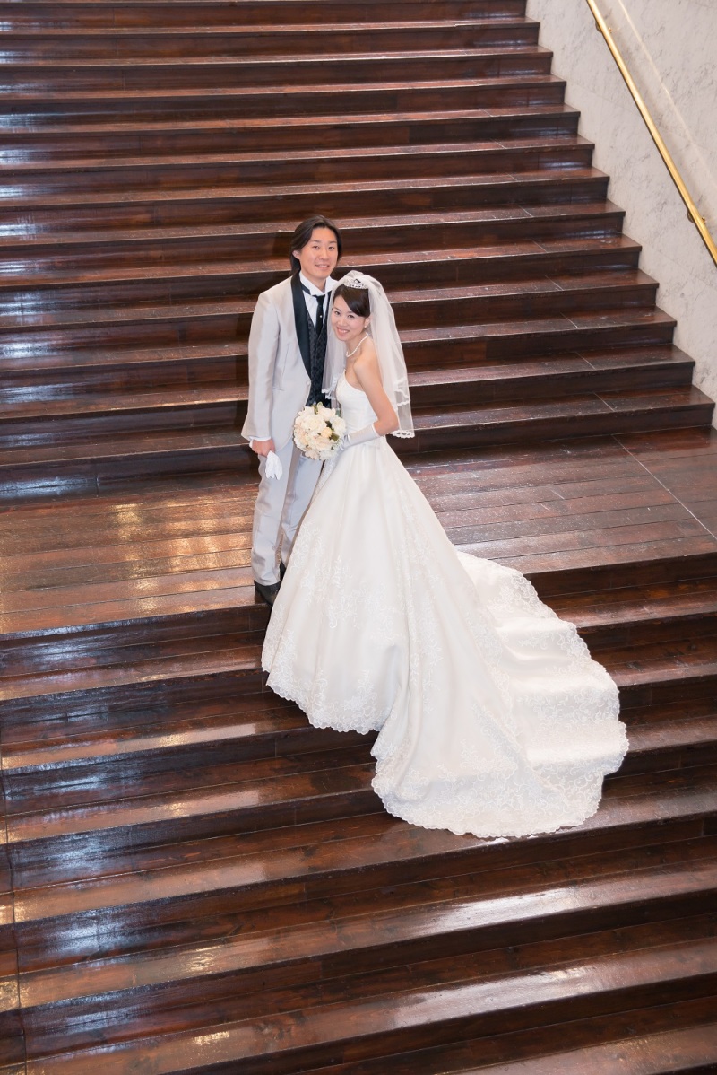 大階段での撮影は圧巻