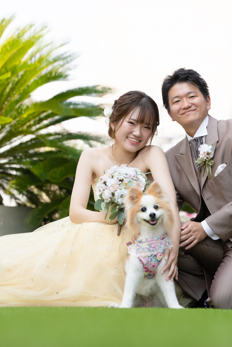 家族みんなでテラス撮影