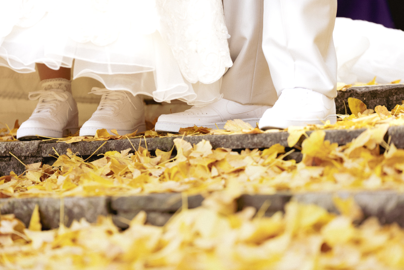 おそろいのスニーカー