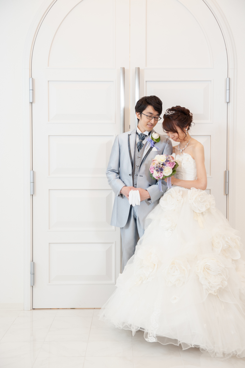 ブーケを見つめて