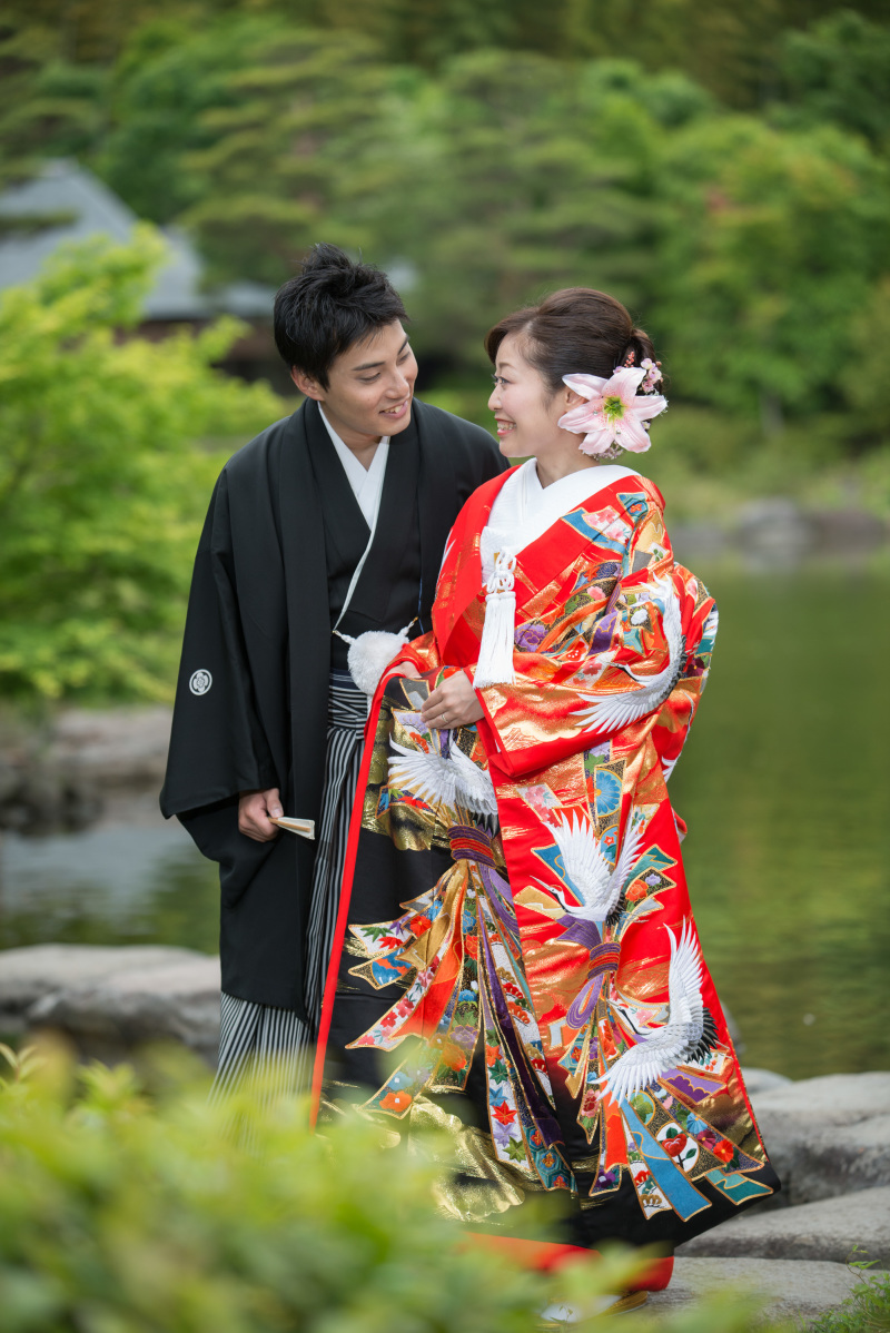 お二人見合わせて