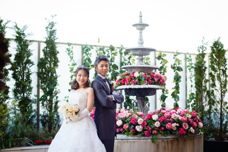 テラスガーデンでの撮影