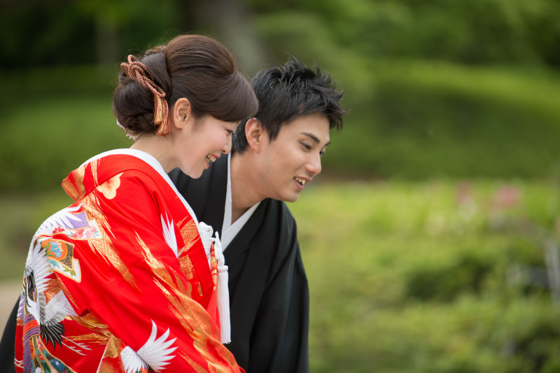 新緑も美しい日本庭園