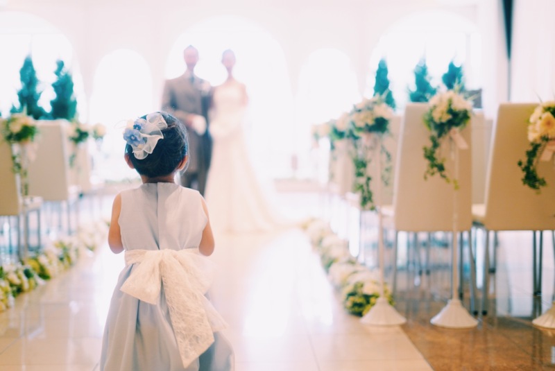 お子様のドレスも無料で貸し出しできます