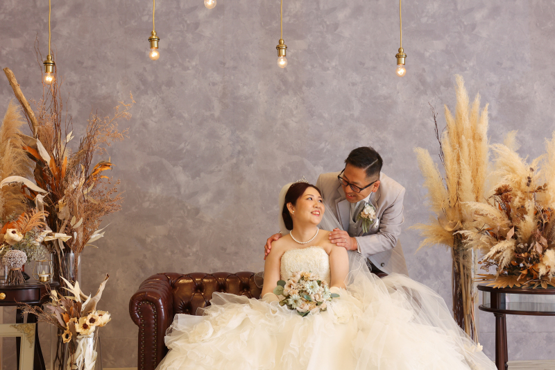 ふんわり広がるプリンセスドレス