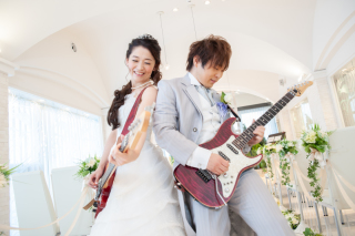【館内ロケーション撮影】ギター＆ベースのセッションが素敵なフォトウェディング☆