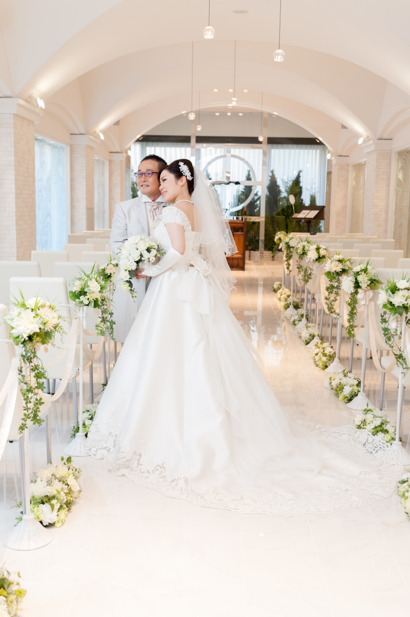 ウェディングドレスでの撮影スタート!!