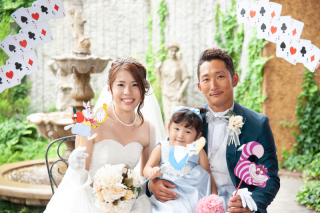 【館内ロケーション撮影】アリスになれたよ☆お子様と一緒の可愛いフォトウェディング