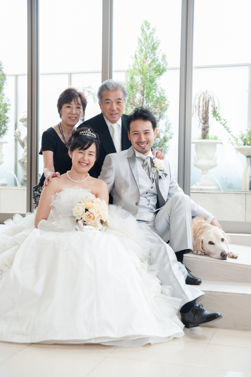 【館内ロケーション撮影】補助犬と一緒のフォトウェディング