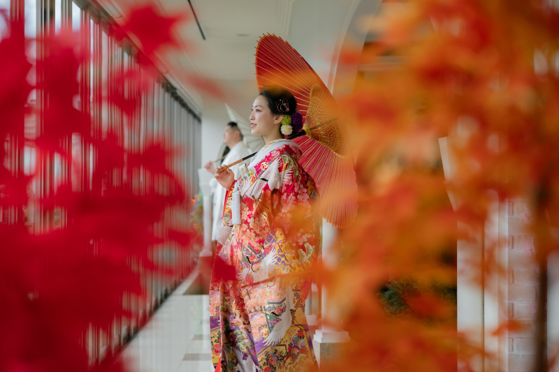 紅葉の季節感も加えて