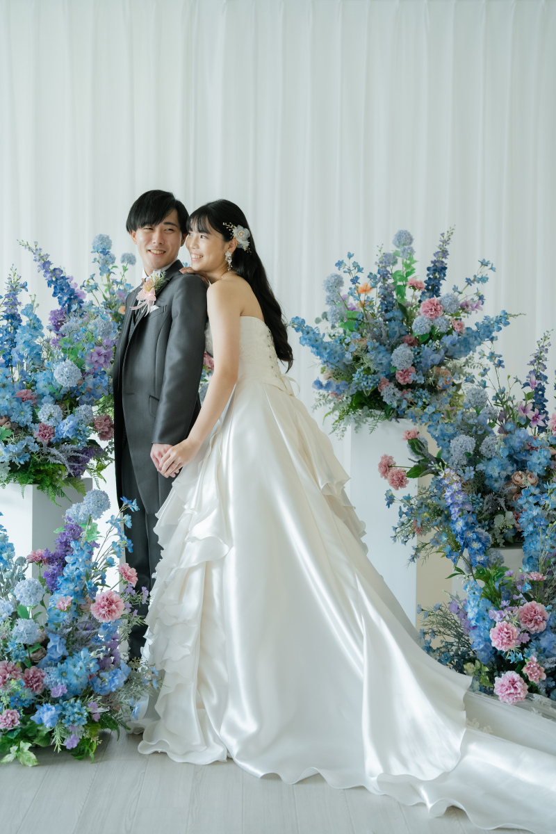 お花に囲まれて