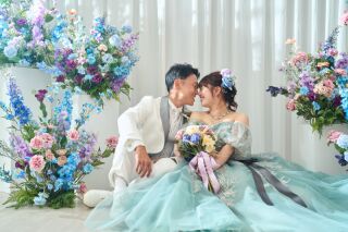 華やかで主役感あふれる一着✨ウェディングドレス　結婚式前撮り　フォトウェディング BLANZ心斎橋 | YUMI KATSURA OFFICIAL WEBSITE | ユミカツラ公式