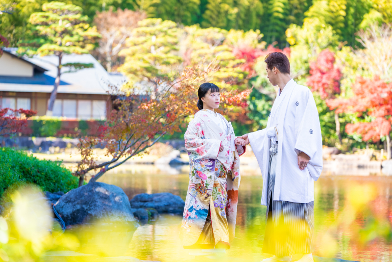 【日本庭園プラン】昭和記念公園にある日本庭園&スタジオで撮影！和装プラン【データ100カット付】
