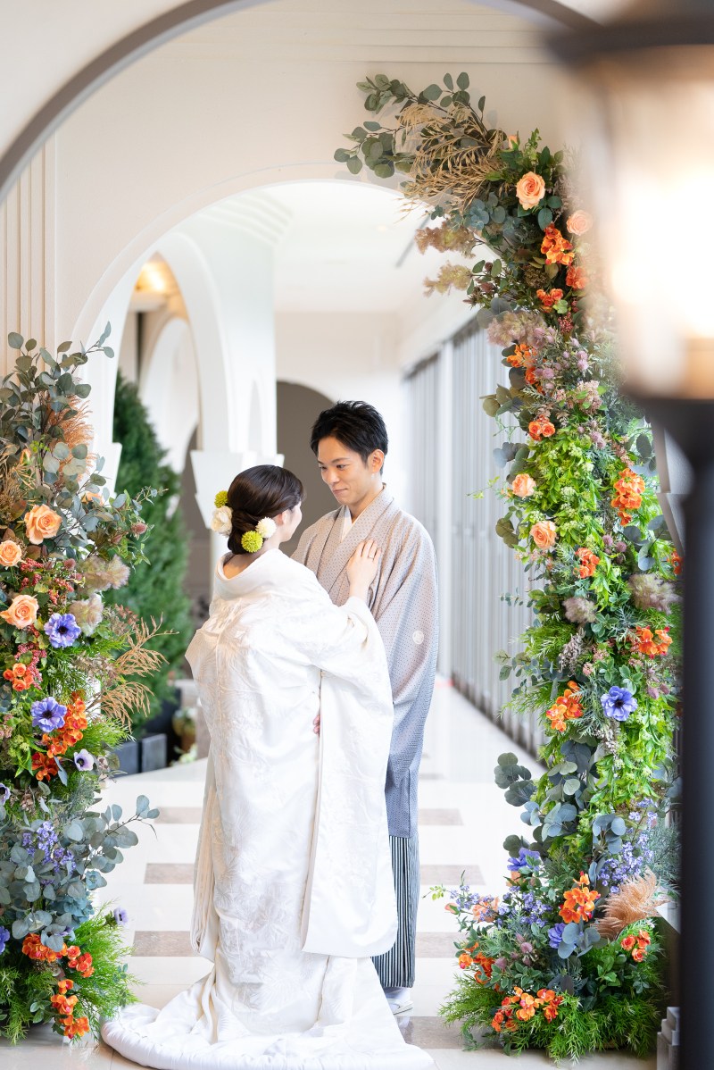 【台紙付写真&撮影全データ付】和装プラン♡背景を変えて100カット撮影 紋服&白無垢または色打掛