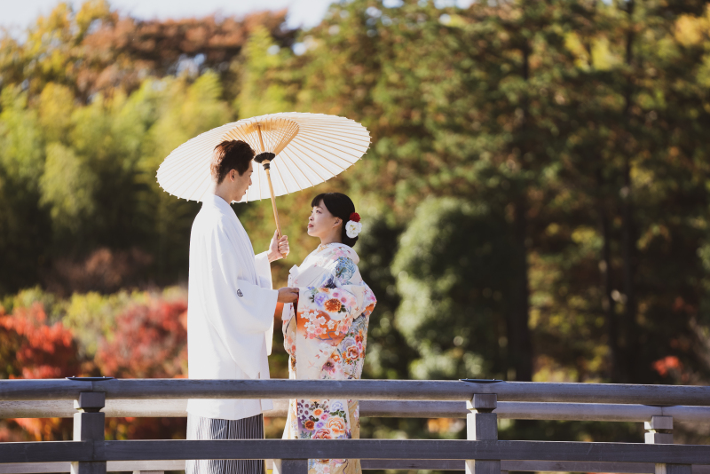 【日本庭園プラン】昭和記念公園にある日本庭園&スタジオで撮影！和装プラン【データ100カット付】